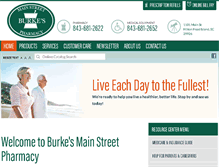 Tablet Screenshot of burkespharmacy.com